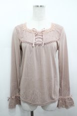 画像1: axes femme / 袖レーシーインナーPO M アワピンク I-26-05-04-037-AX-TO-SA-ZI (1)