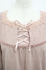 画像3: axes femme / 袖レーシーインナーPO M アワピンク I-26-05-04-037-AX-TO-SA-ZI (3)