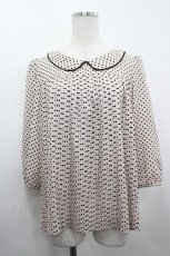 画像1: LOWRYS FARM / プリーツドットブラウス L ベージュ I-26-05-04-046-LO-TO-TE-ZI (1)