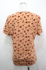 画像2: PINK HOUSE / ポリエステル生地花柄Tシャツ L オレンジ I-26-05-04-049-LO-TS-SA-ZI (2)