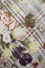 画像3: KANEKO ISAO / チェック&花柄ノースリーブ後ろボタンブラウス  ベージュ I-26-05-04-057-EL-BL-SA-ZI (3)