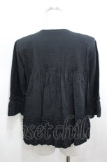 画像2: KANEKO ISAO / 裾袖バルーンノーカラーブラウス  ブラック I-26-05-04-066-EL-BL-SA-ZI (2)