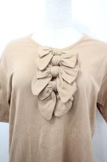 画像2: INGEBORG / 4つリボン半袖カットソー M ベージュ I-26-05-04-073-LO-TO-SA-ZI (2)