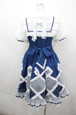 画像3: Hoshibako Works / 東方Project x HoshibakoWorks チルノ パフスリーブワンピース  ネイビーＸ白 I-26-05-04-085-LO-OP-SA-ZI (3)