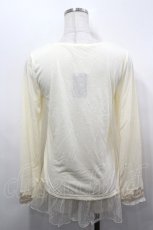 画像2: axes femme / モチーフレース付インナープルオーバー M キナリ I-26-05-04-009-AX-TO-SA-ZI (2)