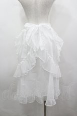 画像3: Pain(lilLilly) / 2wayエプロン付きフリルロングスカート F 白 I-26-05-04-093-LO-SK-TE-ZI (3)