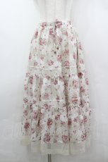 画像1: axes femme / 花柄2WAYスカート  アイボリーＸピンク I-26-05-04-098-AX-SK-SA-ZI (1)
