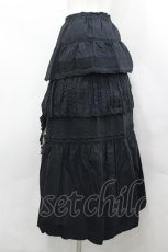 画像2: KANEKO ISAO / ニットフラワーモチーフ付きスカート  ブラック I-26-05-04-109-EL-SK-SA-ZI (2)