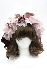 画像4: Hoshibako Works / 東方Project ×HoshibakoWorks レミリア・スカーレット フリルキャップ  ピンクＸボルドー I-26-05-04-140-LO-AC-SA-ZI (4)