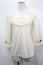 画像1: axes femme / 袖口モチーフ付インナープルオーバー M キナリ I-26-05-04-028-AX-TO-SA-ZI (1)
