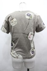 画像2: KANEKO ISAO / うちわ柄Tシャツ  グレー I-26-05-06-047-EL-TS-SA-ZI (2)