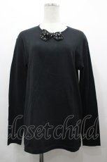 画像1: KANEKO ISAO / 水玉リボン付き長袖Tシャツ  ブラック I-26-05-06-048-EL-TS-SA-ZI (1)