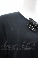 画像3: KANEKO ISAO / 水玉リボン付き長袖Tシャツ  ブラック I-26-05-06-048-EL-TS-SA-ZI (3)