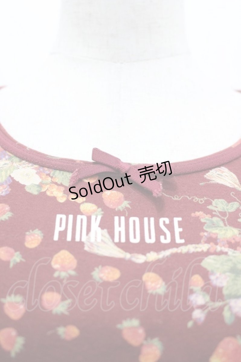 画像3: PINK HOUSE / いちごバスケット柄カットソー M ボルドー I-26-05-06-055-LO-TO-SA-ZI (3)