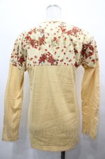 画像2: PINK HOUSE / イチゴリース柄切替長袖Tシャツ L イエロー I-26-05-06-058-LO-TS-SA-ZI (2)