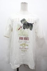画像1: PINK HOUSE / テリア&ロゴptTシャツ  アイボリー I-26-05-06-063-LO-TS-SA-ZI (1)