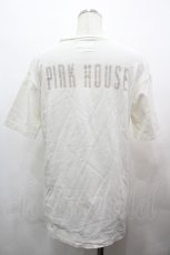 画像2: PINK HOUSE / テリア&ロゴptTシャツ  アイボリー I-26-05-06-063-LO-TS-SA-ZI (2)