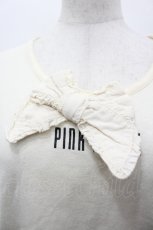 画像3: PINK HOUSE / ロゴ&胸元リボン長袖Tシャツ  アイボリー I-26-05-06-064-LO-TS-SA-ZI (3)