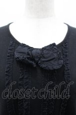 画像3: PINK HOUSE / 胸元リボン&縦フリル長袖Tシャツ L ブラック I-26-05-06-069-LO-TS-SA-ZI (3)