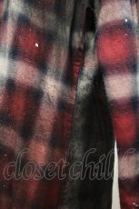 画像3: CIVARIZE / Dusk加工ジップロング長袖チェック 46 赤Ｘ黒チェック I-26-05-06-076-PU-BL-SA-ZI (3)