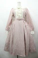 画像1: Amavel / クラシカルラメストライプワンピース  ピンクＸ白 I-26-05-06-093-CA-OP-SA-ZI (1)