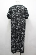 画像2: INGEBORG / ジュエリー&エッフェル塔シルエットプリントチュニック  黒Ｘ白 I-26-05-06-111-LO-OP-SA-ZI (2)