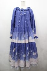 画像1: PINK HOUSE / Little Twin Stars×PINK HOUSE A Starry Night Wish柄ミディワンピース  青 I-26-05-06-113-LO-OP-SA-ZI (1)