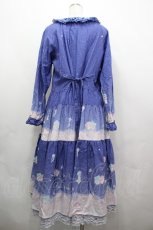 画像2: PINK HOUSE / Little Twin Stars×PINK HOUSE A Starry Night Wish柄ミディワンピース  青 I-26-05-06-113-LO-OP-SA-ZI (2)
