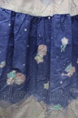 画像3: PINK HOUSE / Little Twin Stars×PINK HOUSE A Starry Night Wish柄ミディワンピース  青 I-26-05-06-113-LO-OP-SA-ZI (3)