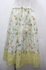 画像1: Franche Lippee / ボタニカルプリントスカート 3L イエロー I-26-05-06-121-LO-SK-SA-ZI (1)