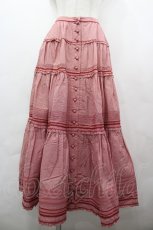 画像1: PINK HOUSE / 裾リボンギンガムチェックスカート  赤 I-26-05-06-123-LO-BL-TE-ZI (1)
