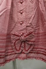 画像3: PINK HOUSE / 裾リボンギンガムチェックスカート  赤 I-26-05-06-123-LO-BL-TE-ZI (3)