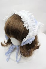 画像1: LOLITA / 五月アイコラボ/チェックリボンバブーシュカ   I-26-05-06-146-LO-ZA-SA-ZI (1)
