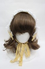 画像2: LOLITA / 五月アイコラボ/チェックリボンバブーシュカ   I-26-05-06-148-LO-ZA-SA-ZI (2)