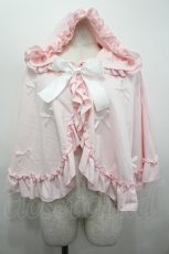 画像1: majoretty / フード半袖カーディガン 3L ピンク I-26-05-06-021-LO-TO-SA-ZI (1)