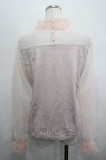 画像2: PINK HOUSE / ダイヤチュール使いハイネックカットソー 4(L) ピンク I-26-05-06-029-LO-TO-SA-ZI (2)