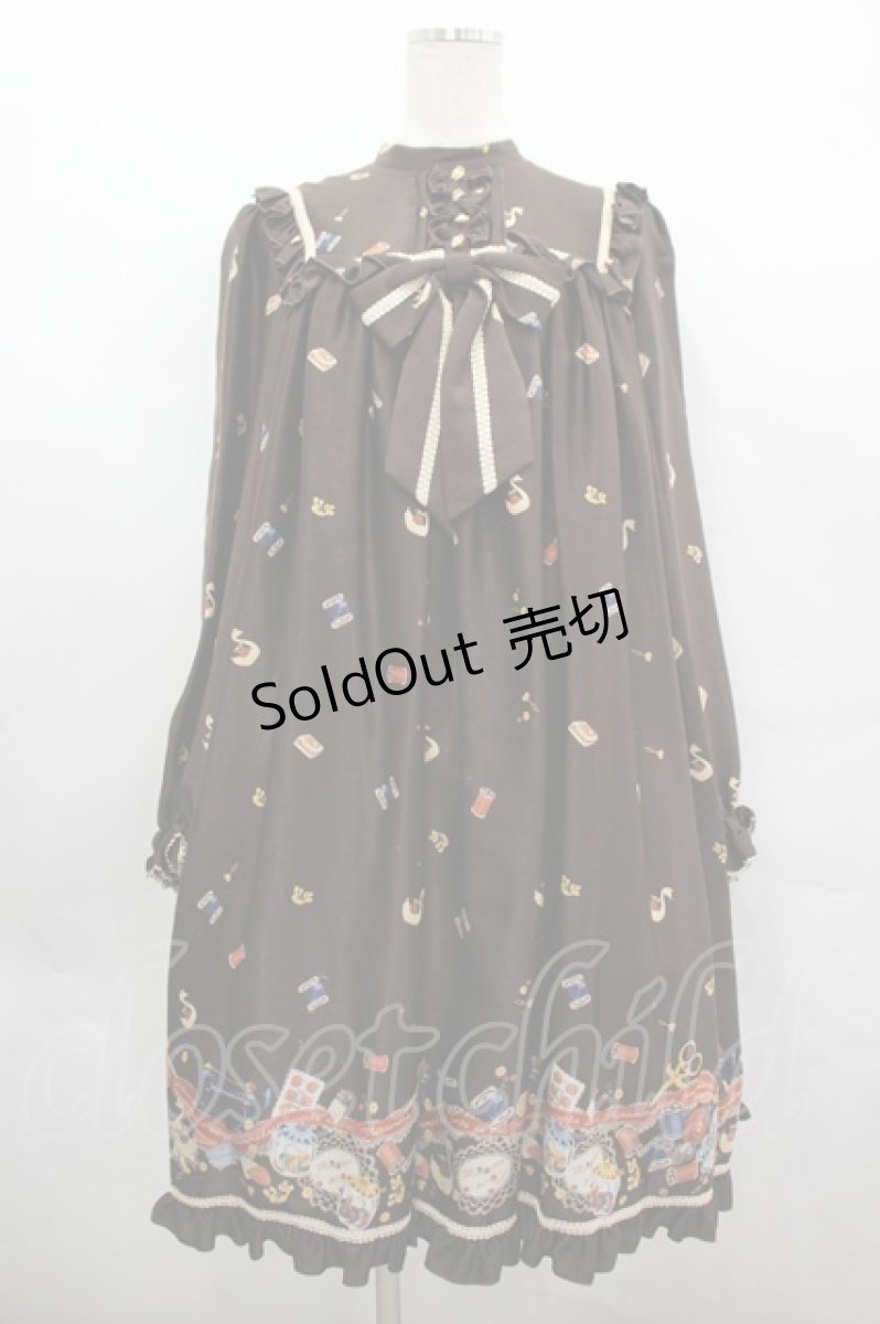 画像1: metamorphose / sewing boxAラインワンピース  ブラウン I-26-05-08-033-ME-OP-TE-ZI (1)