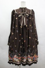 画像1: metamorphose / sewing boxAラインワンピース  ブラウン I-26-05-08-033-ME-OP-TE-ZI (1)