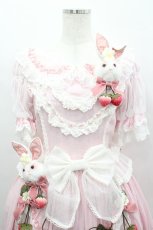 画像2: Cipress / 蔓デザイン半袖ワンピースセット  ピンクｘ白 I-26-05-08-034-LO-OP-SA-ZI (2)
