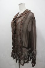 画像2: INGEBORG / シースルーオーバーブラウス  ブラウン I-26-05-08-051-LO-BL-SA-ZI (2)