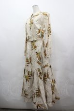 画像4: INGEBORG / ひまわり&とうもろこしプリントワンピース  アイボリーＸブラウンＸグリーン I-26-05-08-058-LO-OP-SA-ZI (4)