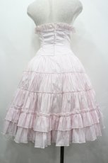画像2: ATELIER PIERROT / ストライプコルセットスカート  ピンクＸ白 I-26-05-08-064-EL-SK-SA-ZI (2)