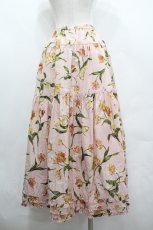 画像2: PINK HOUSE / チューリップうさぎプリントスカート  ピンク I-26-05-08-069-LO-SK-SA-ZI (2)