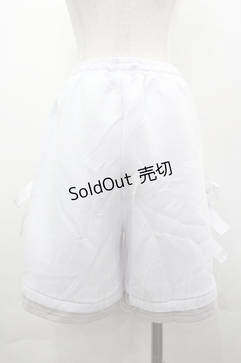 画像2: ililil / サイバーリフレクターショートパンツ  白 I-26-05-08-074-PU-PA-SA-ZI (2)