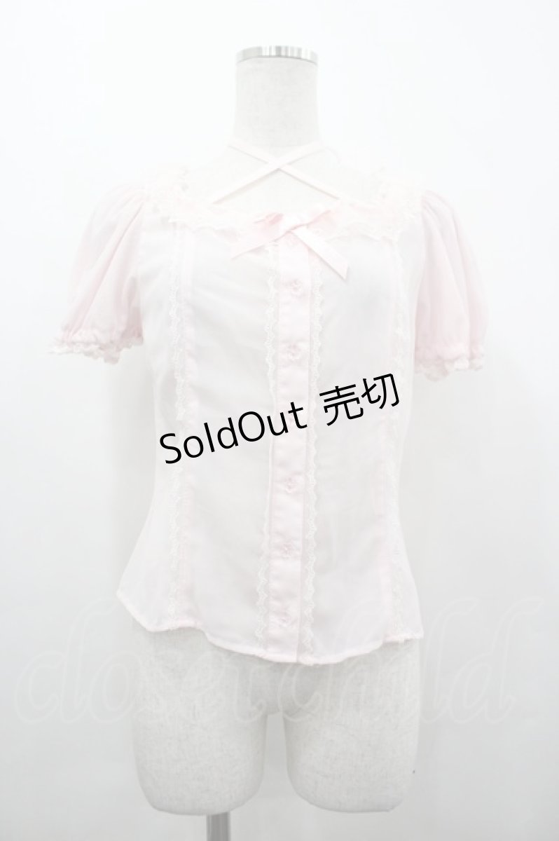 画像1: Angelic Pretty / ピュアシフォンブラウス  ピンク I-26-05-08-079-AP-BL-SA-ZI (1)