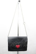 画像1: MILK / ラブレターチェーンショルダーバッグ  黒Ｘ赤Ｘシルバー I-26-05-08-088-ML-BG-SA-ZI (1)