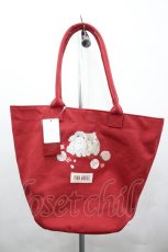 画像1: PINK HOUSE / 幸見うさぎ刺繍バッグ  赤 I-26-05-08-096-LO-BG-SA-ZI (1)