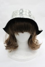 画像2: Jamieエーエヌケー / バイソン柄バケハ  白Ｘ黒 I-26-05-08-110-LO-AC-SA-ZI (2)