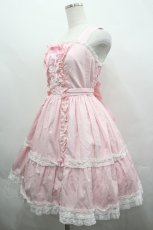 画像4: Angelic Pretty / 編み上げフリルジャンパースカート  ピンクｘ白 I-26-05-08-027-AP-OP-SA-ZI (4)