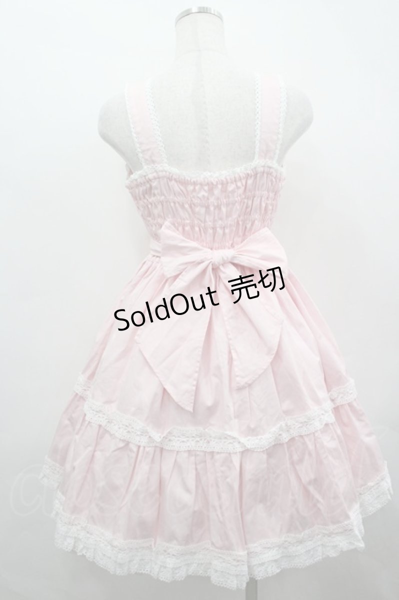 画像5: Angelic Pretty / 編み上げフリルジャンパースカート  ピンクｘ白 I-26-05-08-027-AP-OP-SA-ZI (5)